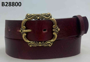 Italian Leather with Old English Brass Buckle, 2 Colors