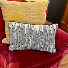 Load image into Gallery viewer, Handwoven Black &amp; Natural Zig Zag Pillow Case
