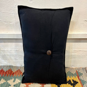 Handwoven Black & Natural Zig Zag Pillow Case