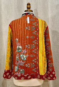 Cotton Kantha Stitch Sarria Jacket, 7171