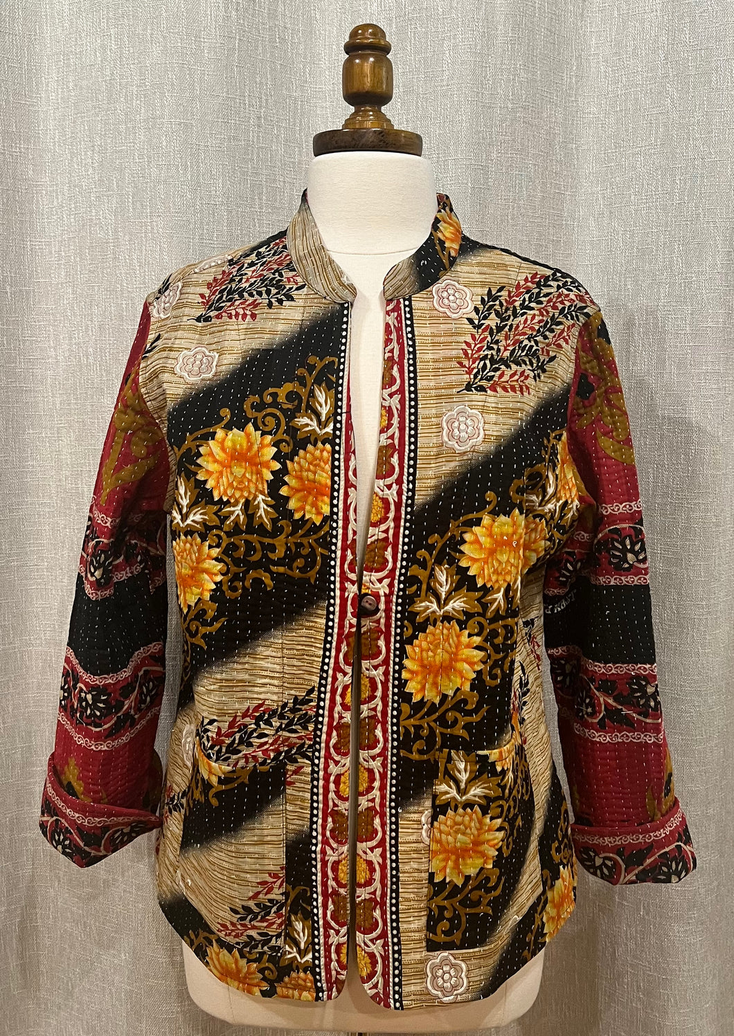 Cotton Kantha Stitch 7202 Sarria Jacket, One Size