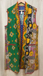 Cotton Kantha Stitch 5190 Milan Vest, One Size