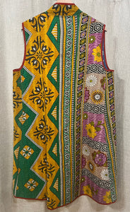 Cotton Kantha Stitch 5190 Milan Vest, One Size