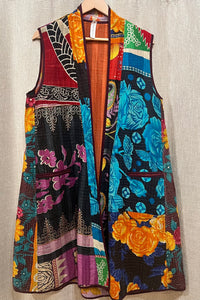 Cotton Kantha Stitch 7218 Milan Vest, One Size
