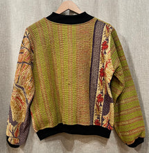 Load image into Gallery viewer, Sophia Reversible Kantha Bomber Jacket 1022, Size Large
