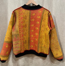Load image into Gallery viewer, Sophia Reversible Kantha Bomber Jacket 1022, Size Large

