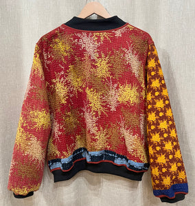 Sophia Reversible Kantha Bomber Jacket 1033, Size XXL
