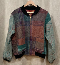 Load image into Gallery viewer, Sophia Reversible Kantha Bomber Jacket 1033, Size XXL
