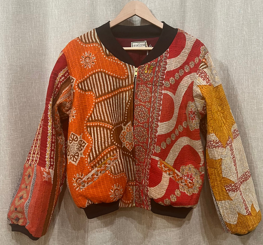 Nadia Kantha Bomber Jacket 2066, Size XL