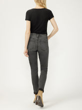 Load image into Gallery viewer, Boyfriend Mid Rise Slim Leg Luxe Stretch Jeans, Smoke
