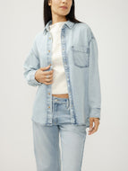 Relaxed Button-Up Beach Shirt