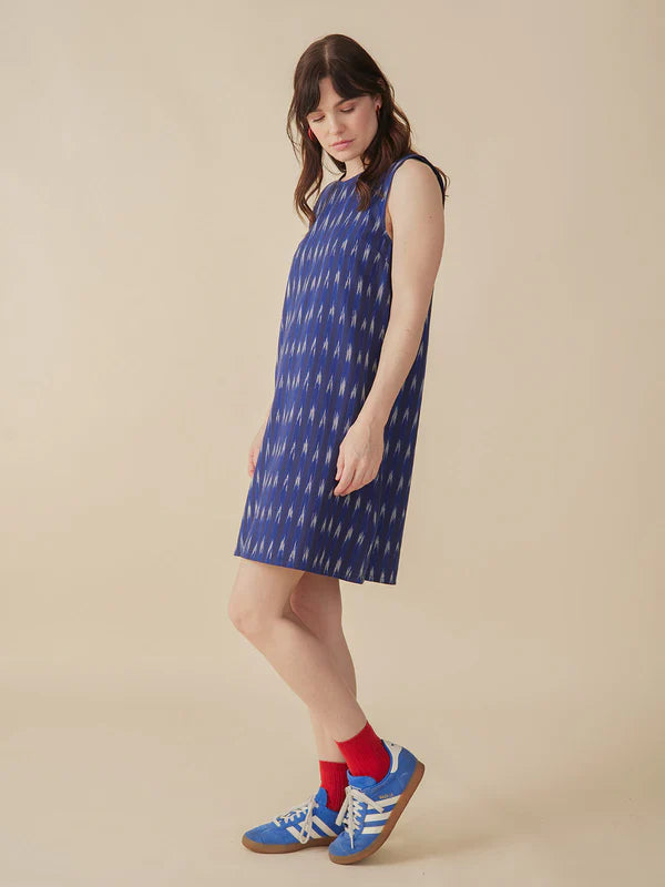 Shelby Shift Dress, Sapphire Ikat