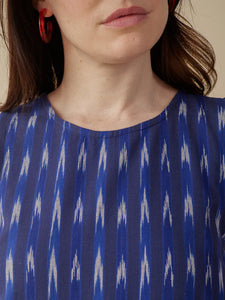 Shelby Shift Dress, Sapphire Ikat