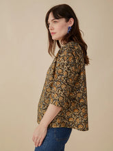 Load image into Gallery viewer, Ruth Top, Olive Kalamkari
