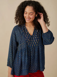 Sohla Blouse, Midnight Floral