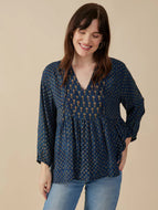 Sohla Blouse, Midnight Floral
