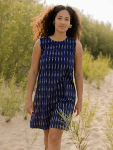Shelby Shift Dress, Sapphire Ikat