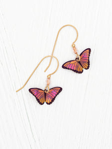 Petite Bella Butterfly Drop Earrings, Multiple Colors