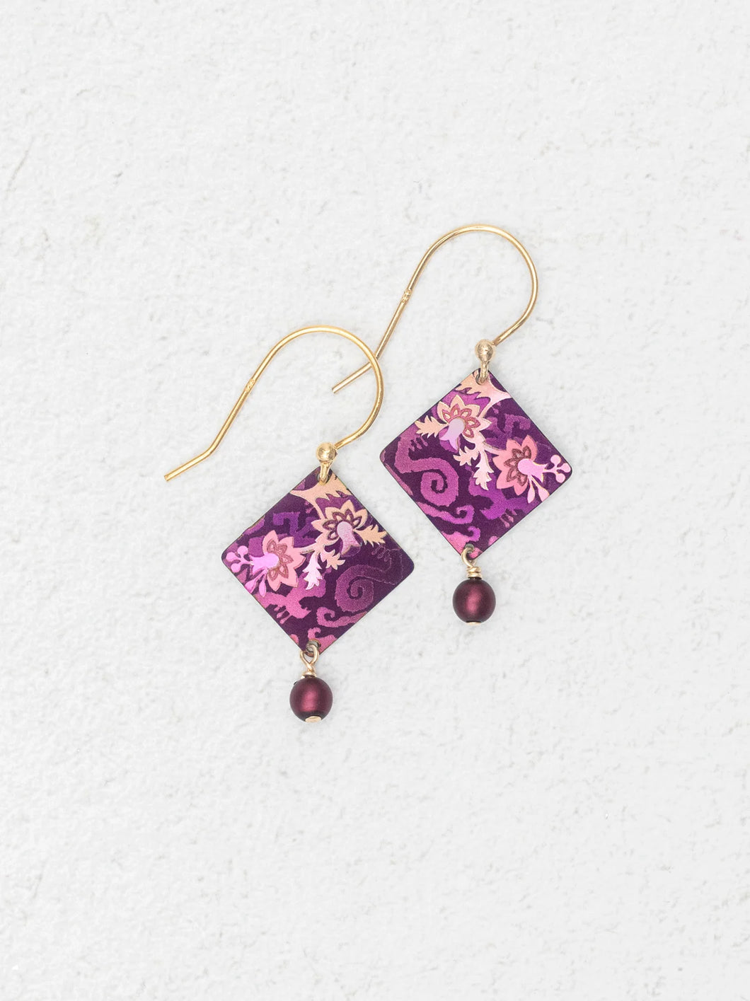 Garden Soiree Earrings, Vintage Burgundy