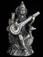 Brass Deity Statuette - Large - Saraswati