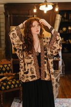 Load image into Gallery viewer, Curiosities Pixie Duster Crop Kimono w/ whimsical print
