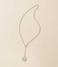 Load image into Gallery viewer, Ruchi Evil Eye Dainty Silver Drop Lariat Necklace
