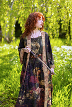 Load image into Gallery viewer, The Messenger Long Maxi Slip Dress w/ Joan of Arc &amp; Florals
