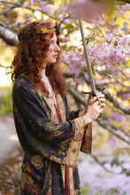 Load image into Gallery viewer, The Messenger Opera Duster Robe w/ Joan of Arc &amp; Florals
