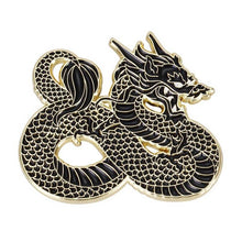 Load image into Gallery viewer, Black Dragon Pin - Enamel
