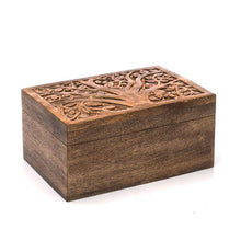 Load image into Gallery viewer, Aranyani Tree of Life Jewelry Box With Tray - Hand Carved
