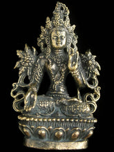 Load image into Gallery viewer, Brass Deity Statuette - Large - White Tara
