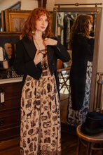 Load image into Gallery viewer, Curiosities Bohéme Maxi Slip Dress w/ whimiscal print
