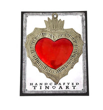 Load image into Gallery viewer, Classic Red Tin Heart Ornament
