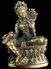 Load image into Gallery viewer, Brass Deity Statuette - Large - Green Tara
