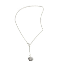 Load image into Gallery viewer, Ruchi Evil Eye Dainty Silver Drop Lariat Necklace

