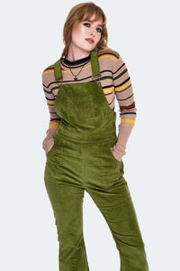 Corduroy Side Button Overalls