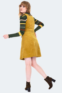 Corduroy Sleeveless A-Line Pocket Dress