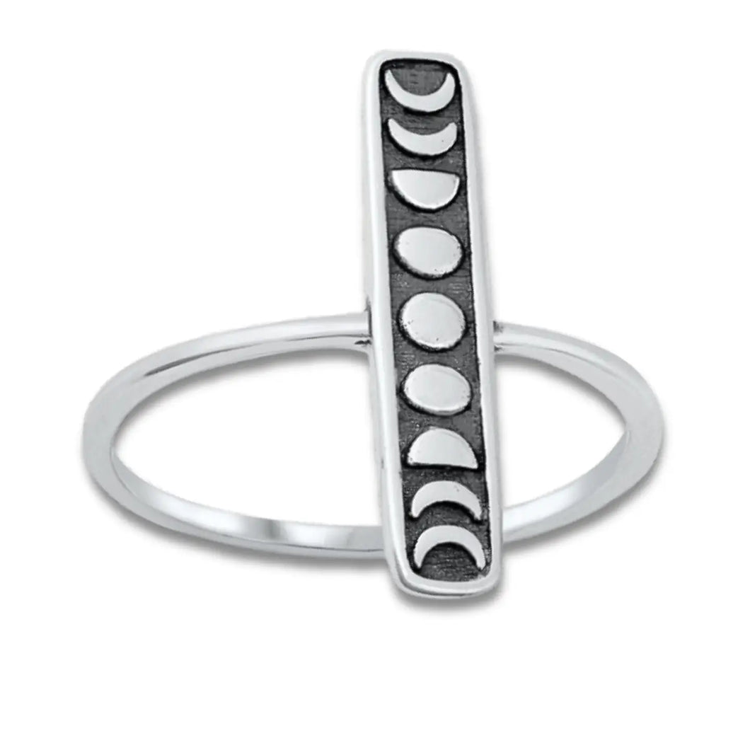 Vertical Moon Phase Ring, 2 Sizes