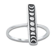 Vertical Moon Phase Ring, 2 Sizes