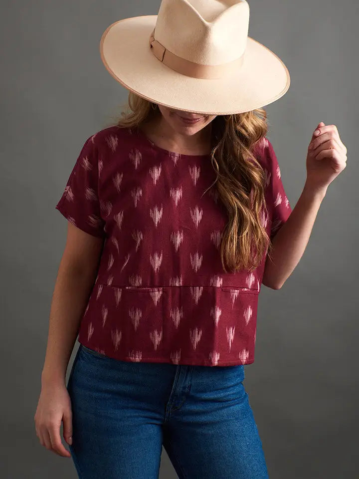 Dana Top, Garnet Ikat