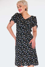 Load image into Gallery viewer, Ditsy Floral Tie-Sleeve Dress
