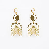 Moon Moth Earrings