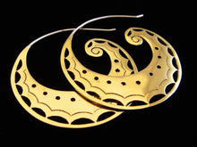 Load image into Gallery viewer, "Tarook" (small) Brass Earrings
