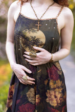 Load image into Gallery viewer, The Messenger Long Maxi Slip Dress w/ Joan of Arc &amp; Florals
