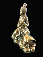 Load image into Gallery viewer, Brass Deity Statuette - Medium -Quan Yin on Elephant
