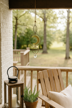 Load image into Gallery viewer, Surya Crescent Moon Brass Suncatcher
