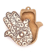 Load image into Gallery viewer, Antique Finish Pivot Box - Hamsa
