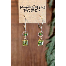 Load image into Gallery viewer, Emerald Cut Peridot Earrings
