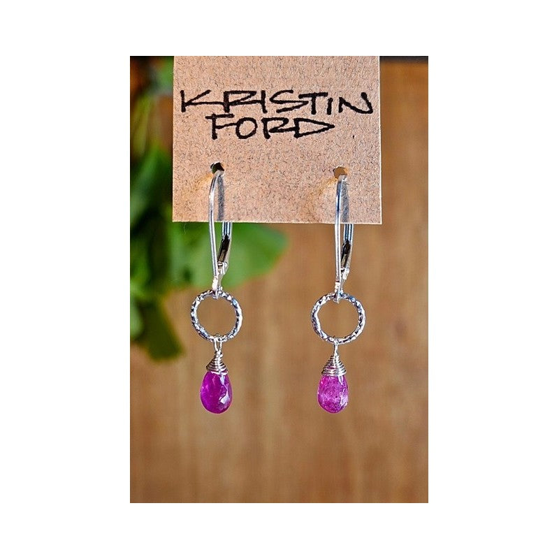 Ruby Ring Drop Earrings