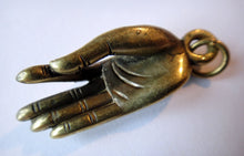 Load image into Gallery viewer, Brass Deity Pendant, Buddha Hand
